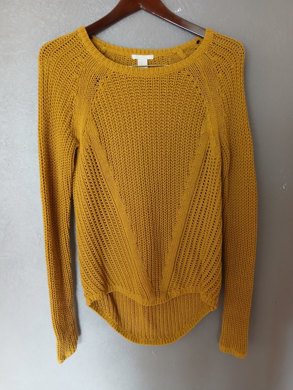 H&M Mustard Knit Pullover Sweater - Women-XS